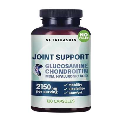 NutrivaSkin™ Joint-Flex Support — Glucosamine + Chondroitin + MSM Triple-Action Formula
