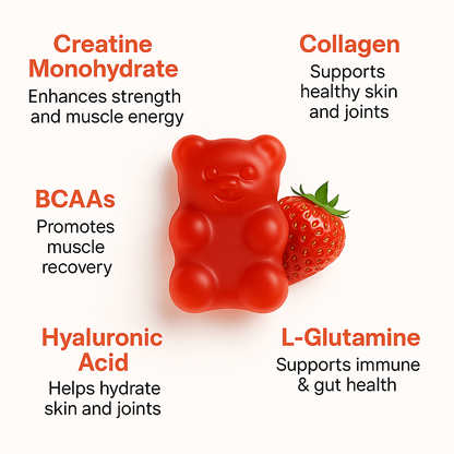 5 in 1 BerryBoost+ Pure Creatine Monohydrate Gummies